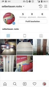 instagram experiment - neuer account